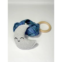 Horgolt hordozós játék csörgő és rágóka -  magyarinda babahordozáshoz és fogzáshoz, sisterhook