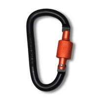 80mm alu karabíner - Fekete piros | Magyarinda®