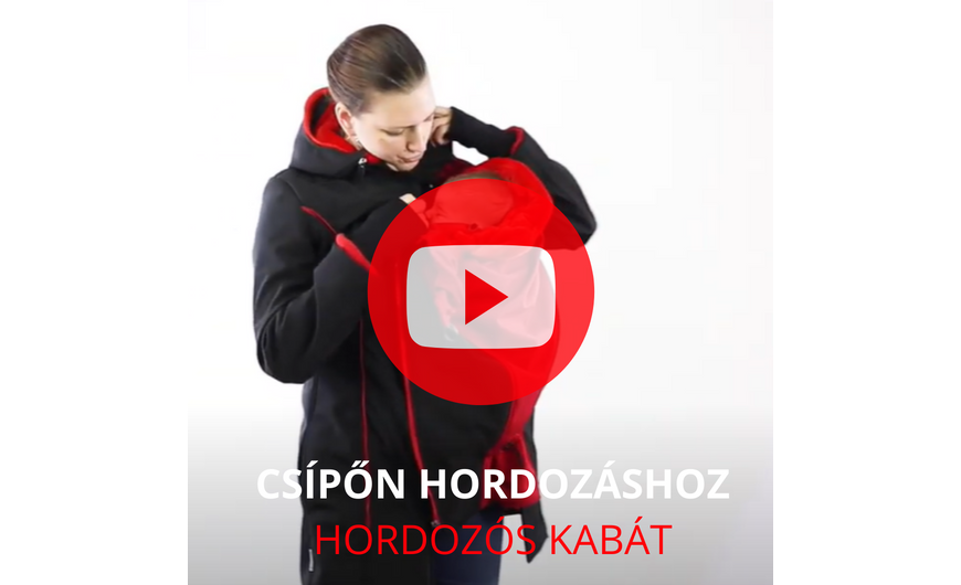 Hordozós kabát használata csípőn hordozáshoz