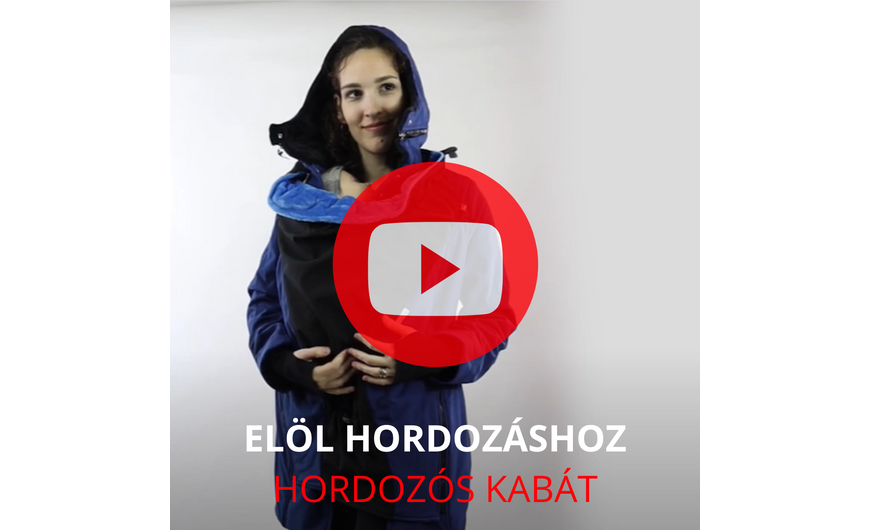 Hordozós kabát használata elöl hordozáshoz