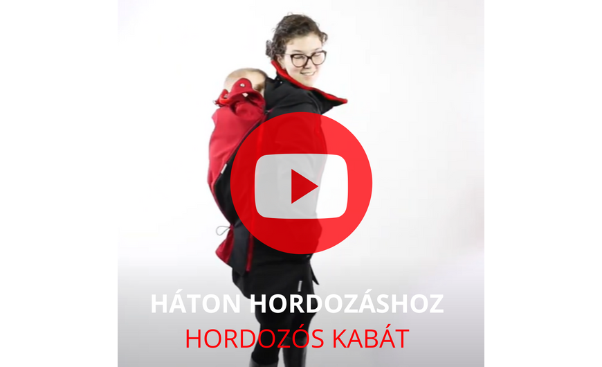Hordozós kabát használata háton hordozáshoz