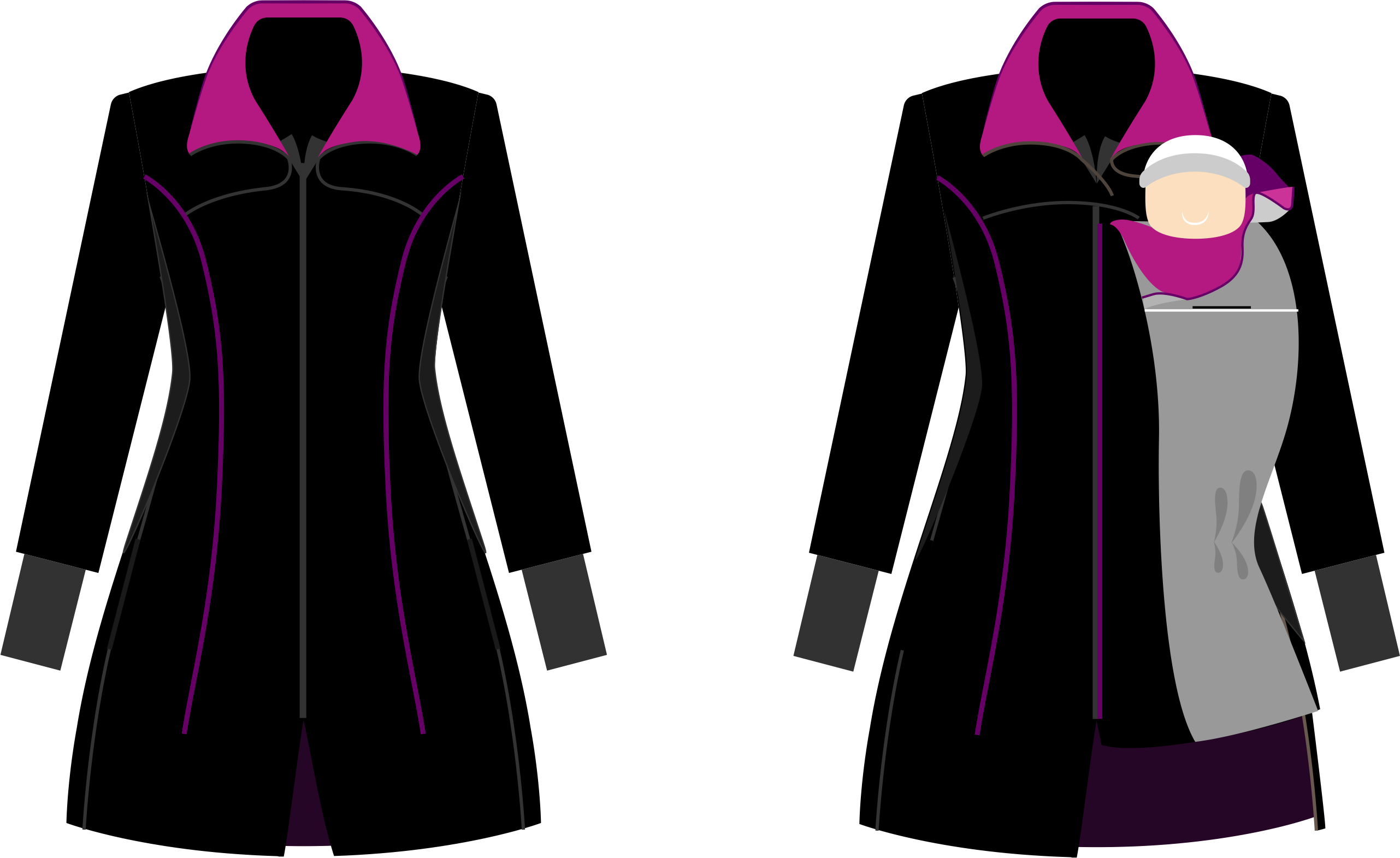 Hordozós kabát - Bíbor Pink | Magyarinda®