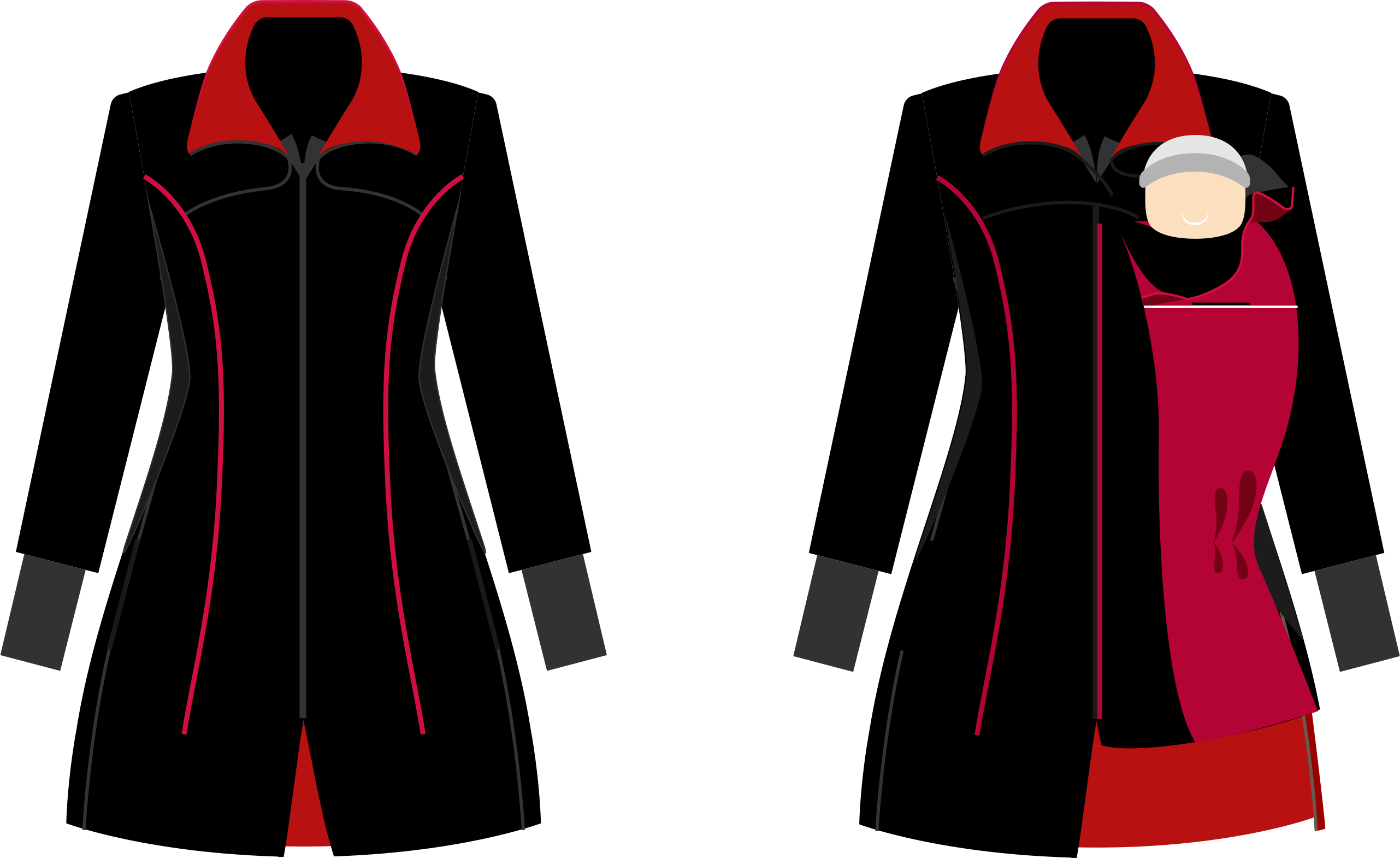 Hordozós kabát - Fekete Piros Harkály | Magyarinda®